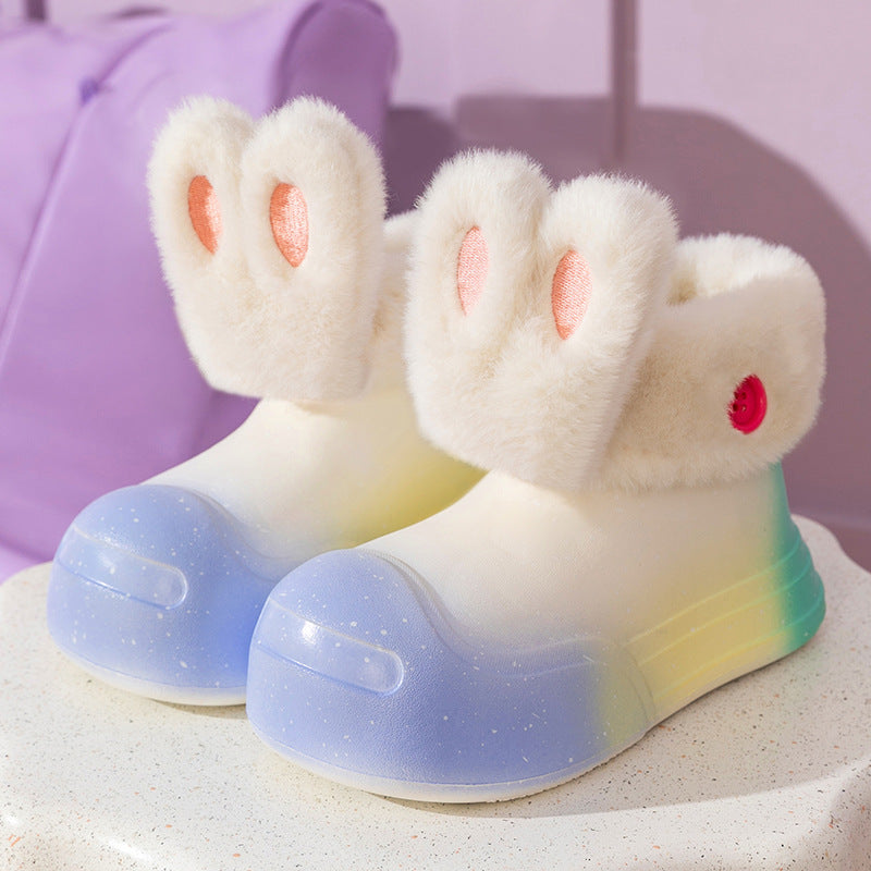 Wholesale Children's Plush Waterproof EVA Cotton Boots for Rainy Days